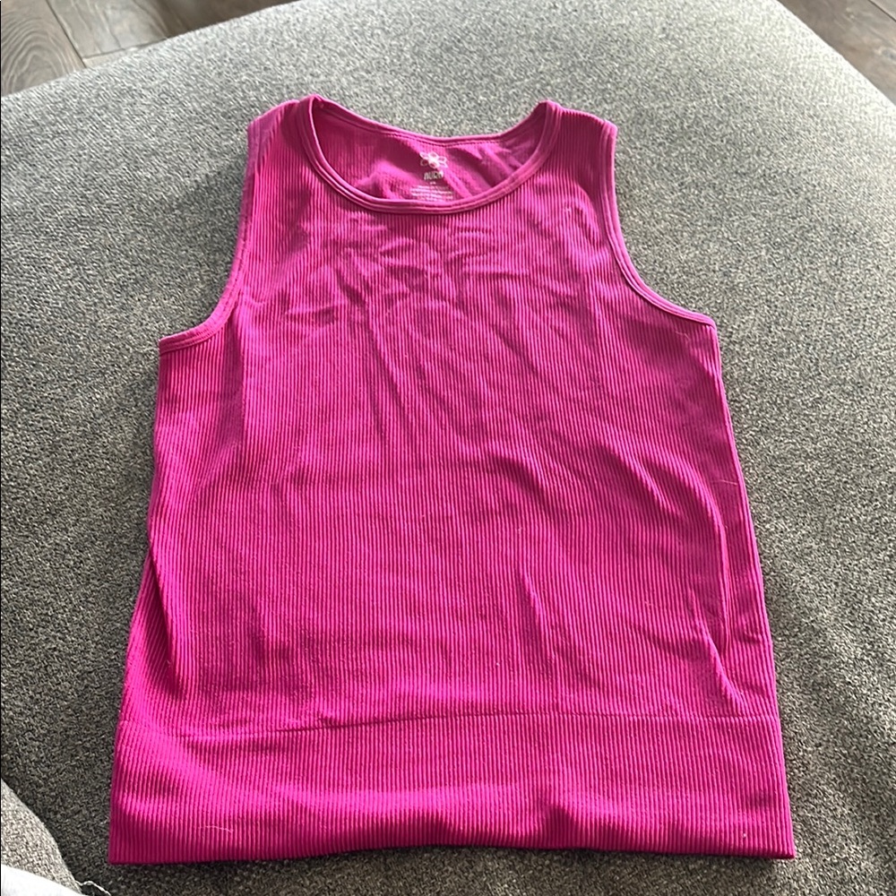 Aura Pink Sleeveless Tank Top